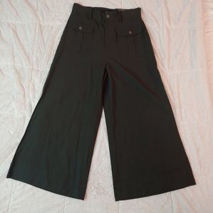 Forest green wide leg pants